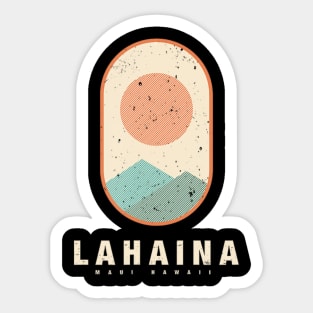 Lahaina Maui Hawaii Vintage Style Sticker